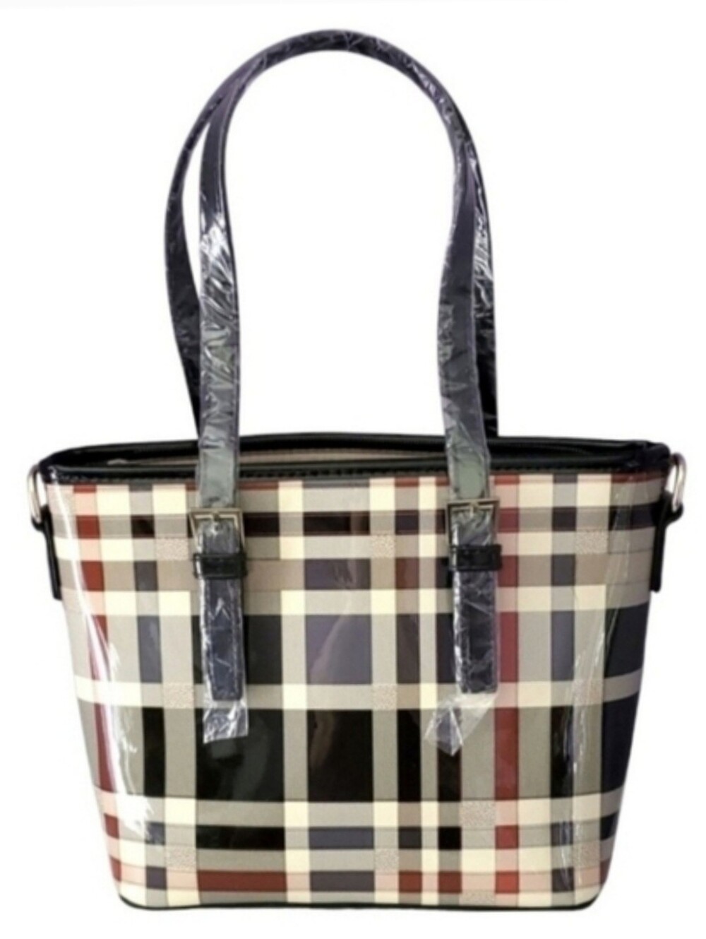 Stylish Plaid Tote Bag - Mini